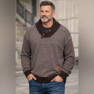 A. Tiziano Premium Men’s Shawl Collar Sweater – 6XL – NWT